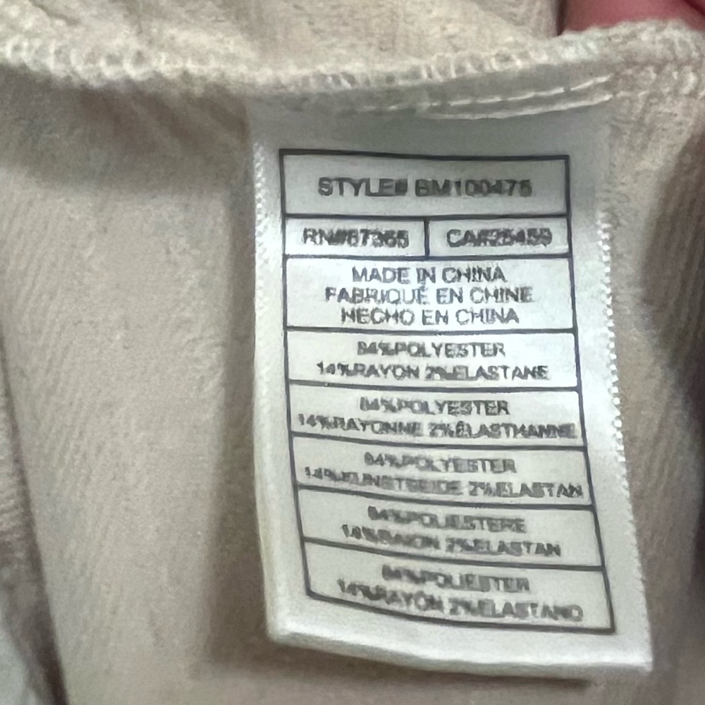 BB Dakota + Steve Madden Cream Open Front Textured Blazer Jacket W/ Pockets. Med - Picture 13 of 14